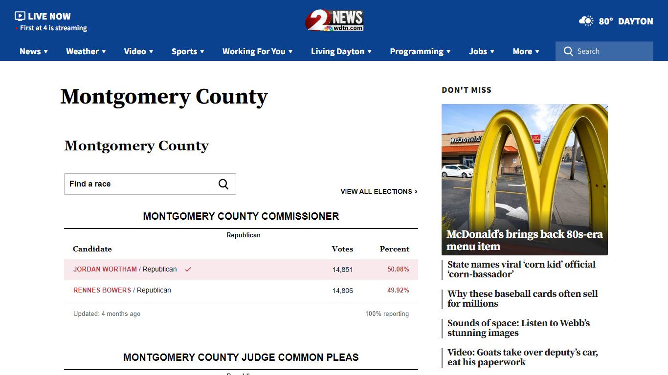 Montgomery County Election Results - WDTN.com